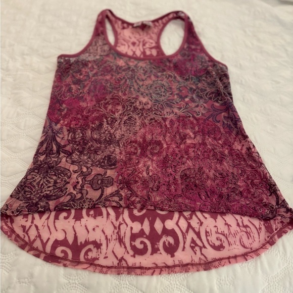 Love on a Hanger beautiful T Back tank. Gorgeous pinks/purples boho look size L - Picture 5 of 7